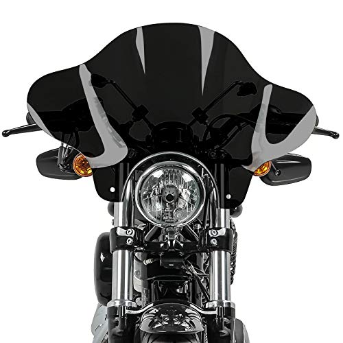 Pare-Brise Batwing pour Moto Custom Custom fumé Noir CB56457