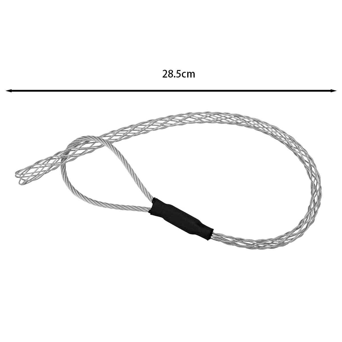 Kit di Calze con Impugnatura per tiraggio Cavi in Acciaio zincato Antiscivolo, Set di impugnature e Lacci per tiraggio Cavi con Corda Flessibile a Maglie Rosse