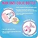 MAM Easy Start Anti Colic Baby Bottle, Easy Switch Between Breast and Bottle, Reduces Air Bubbles and Colic, 3 Pack, 4+ Months, Deep Sea/Girl