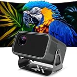 Beamer 4K Heimkino mit 500 ANSI Lumen, Native 1080P, unterstützt 4K, Auto Fokus und Trapezkorrektur, WiFi 6 und Bluetooth 5.0, Smart Beamer 4K für Schlafzimmer und Heimkino