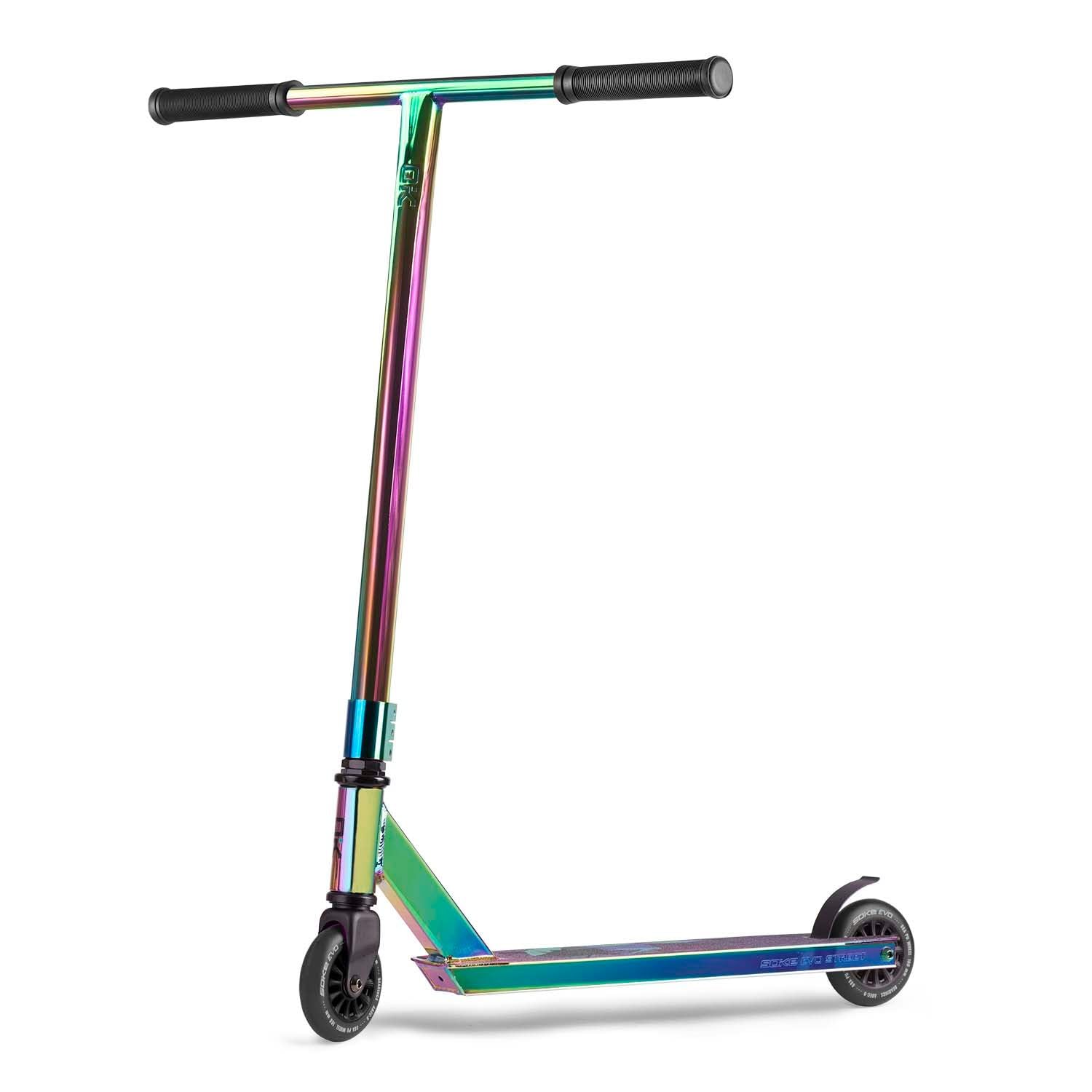 SOKE EVO Street ABEC-9 Stunt | Monopattino acrobatico con ABEC 9 | Kugellager Tretroller Roller Erwachsene und Kinder | 50 cm Breite | Lenker 360° | Klemme mit 3 Schrauben aus Aluminium