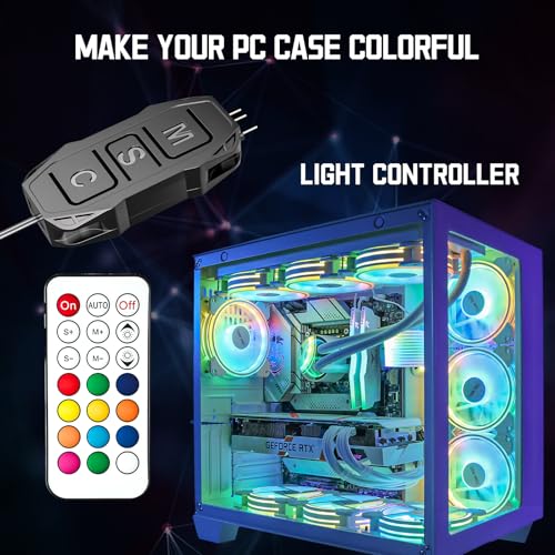 Kit de controlador de ventilador de PC RGB GSCOLER con modos de iluminación para carcasa 6
