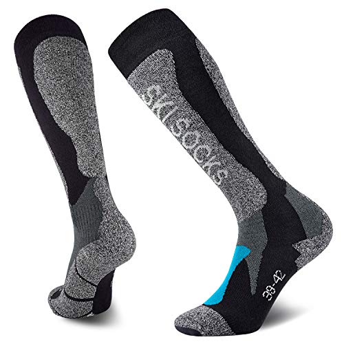 TopAcsy Ski Socks 2 Pairs Winter Snowboard Thermal Thermolite Over ...