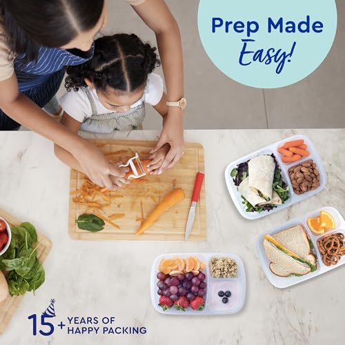 Bentgo Easyboxes - Original Stackable Lunch Boxes - Reusable 3-Compartment Food Containers For Kids And Adults thumb #1