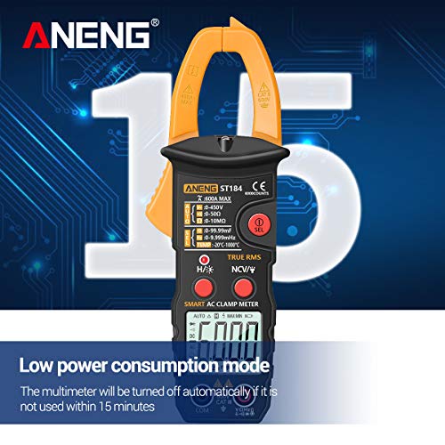True RMS Digital Multimeter Alicate Amperímetro DC/AC Voltage Detector AC Amp Meter com Capacitância