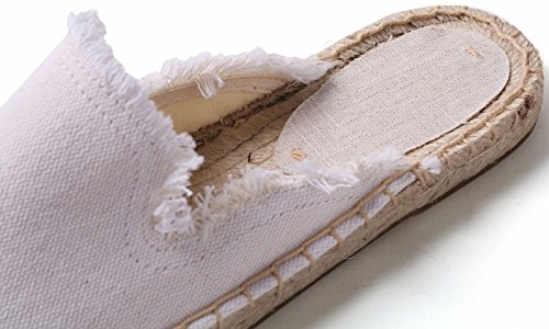 Image of Women's Simple Mule Breathable Flat Espadrilles Shoes, Pure Color Mules