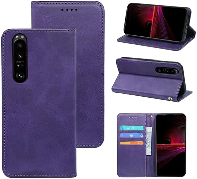 Applicable Xperia 1 III Case Notebook Type Applicable Xperia 1 III Notebook Type Case Deep Purple