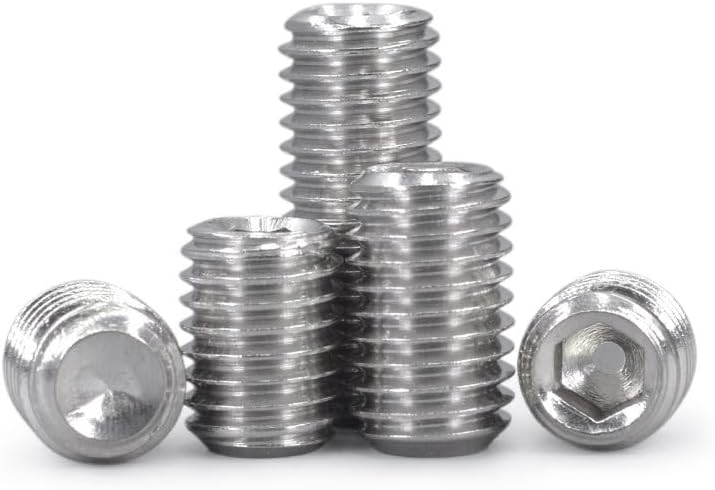 3PC M3M4M5M6M8M10M12mm ステンレス鋼 304 インナー六角凹端止めネジヘッドレスマシンライストップワイヤー (