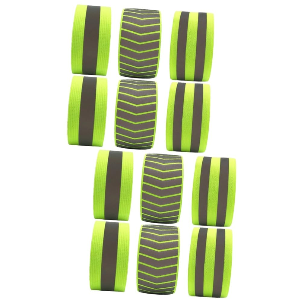 TOYANDONA Brassard Réfléchissant Clignotant Brassards Illuminé Bandes Réfléchissantes Réflecteur en Cours D'exécution Coureurs Bracelets Sportifs Sécurité Nuit Vert