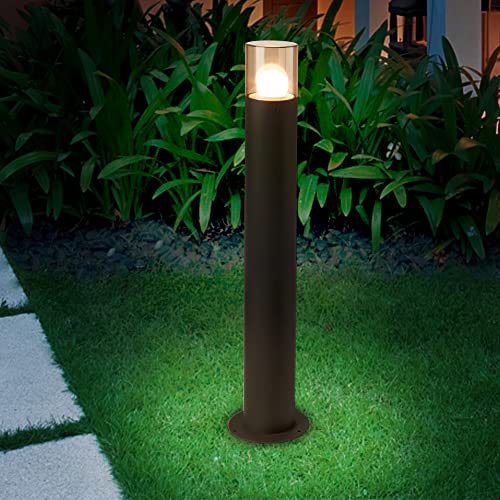 Inowel Bollard Lights Outdoor Modern Landscape Path Light E26 Base, 31.5In Driveway Lawn Lamp For Patio Garden,Ip44 Waterproof Hard Wired #TOP8