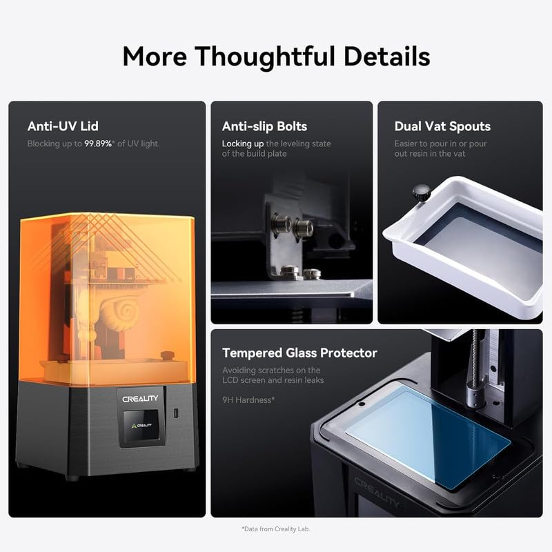 Image of 3IDEA CR Resin 3D Printer for Kids and Beginners, HALOT R6 Fully Assembled, Upgraded Light Source with High-Precision Printing, LCD Monochrome Screen Simple Workflow 3D Resin Printers