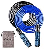 AUTUWT Gewichtetes Springseil-Set [6 mm Seil & Plus 9 mm Seil, verstellbares Springseil, Schaumstoffummantelung um Aluminium-Griffe, für Cardio, Boxen und MMA, Ausdauertraining, Fitness-Workouts