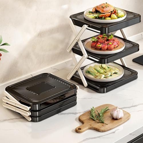 Organizador multicapa para bandejas de preparación con 3 niveles para optimizar tu cocina 3