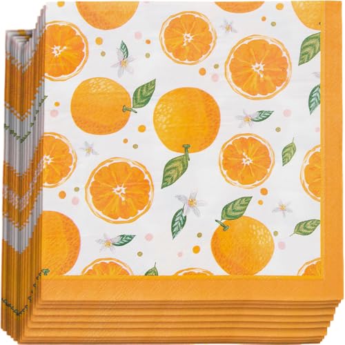 Fun Express Little Clementine Lunch Napkin - Party Supplies - 16 Pieces