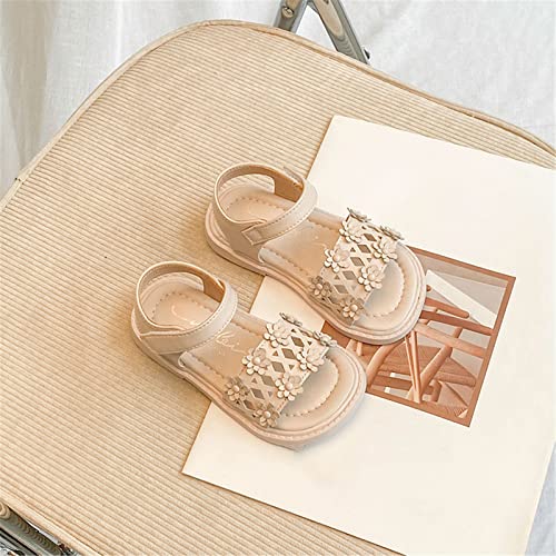 Toddler Girls Open Toe Sandals Hollow Out Flower Princess Shoes Little Kid Big Kid Casual Beach Shoes (Pink, 9.5 Little Child)2