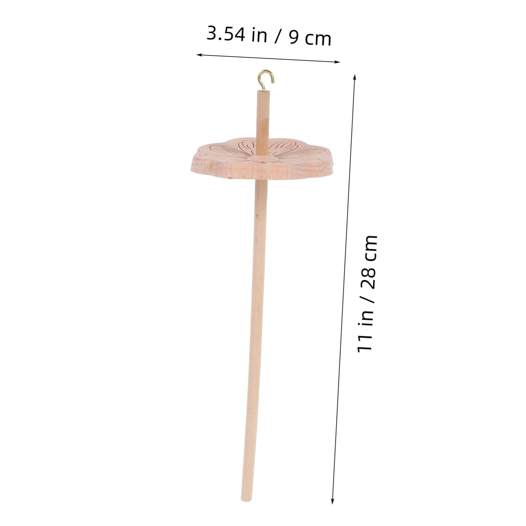 SOLUSTRE Professional Hardwood Yarn Spindle Knitting Wheel for Yarn Production Easy to Use for Levels