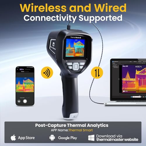 Image of Thermal Master Handheld Thermal Camera, 512x384 XIR Resolution, Thermal Imaging Camera with 2MP Visual Camera, 640x480 3.5 inch IPS Screen Thermal Imager with Laser, -4℉to 1022℉, 40mK(Thor 002)
