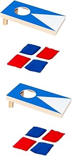 INOOMP 2 Sets Sandbag Game Adault Toys Out Door Toys Outdoor Set Wood Cornhole Boards Cornhole Game for Kids Bean Bags Throw Game Toss Game Hole Toss Bag Hole Game Parent-child