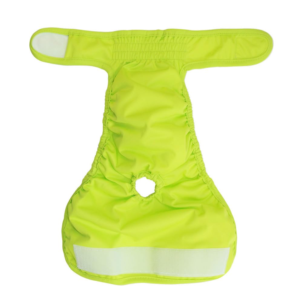 Treer Dog Nappies Female Breathable Soft Absorbent Pet Diapers Comfortable Puppy Sanitary Pants Durable Washable Period Pants for Pet Incontinence/Long Travels (S,green)