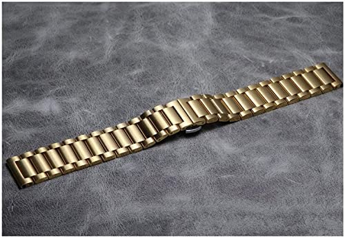 Bracelet de montre en acier inoxydable massif chic et durable pour homme de 18 à 22mm