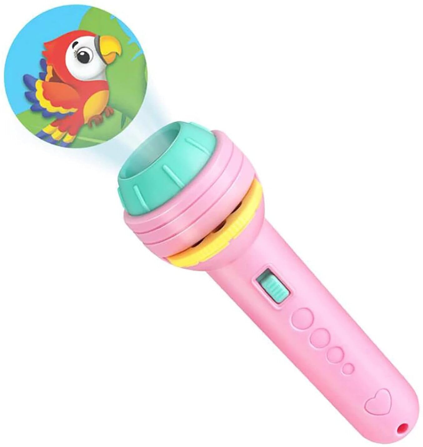 MK Emporium - 3 Slides 24 Patterns Mini Projector Torch Toy Slide Flashlight Projector Torch for Kids Projection Light Toy Slide Flashlight Lamp Education Learning Night Light (Random Slides)