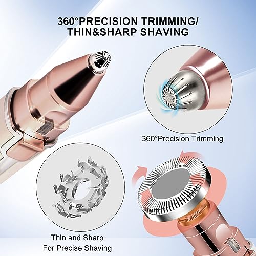 Image of SOLIMPIA Women's Facial Hair Remover, 2-In-1 Epilator With Built-In Led Light And Usb Charging, Suitable For Eyebrows, Lips, Cheeks, Chin And Neck, Hypoallergenic