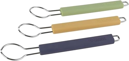 Miniatura 6 de Redecker Mango de cepillo de silicona para platos, sin cabezal de cepillo, marco de acero inoxidable, se adapta a todos los cabezales de repuesto