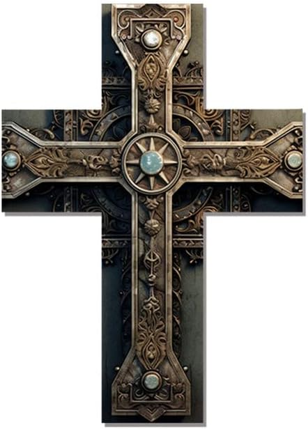 Miniatura 8 de Imahoocool Arte espiritual de madera rústica, cruz, iglesia, decoración de habitación para el hogar