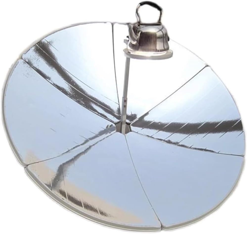 Classic Solar Stove 1800 W, 59 Inches Concentrated Solar Cooker, Parabolic Portable Oven Magnesium, Portable Solar Oven Camp Stove Grill for Outdoor Camping Cooking Grilling Barbecue, Focus Point Temp