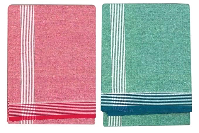 Image of Men's Cotton Lungi | Traditional Indian Wear | Soft & Breathable Checked Lungis for Daily Comfort, Home Wear & Casual Use | Free Size Wrap