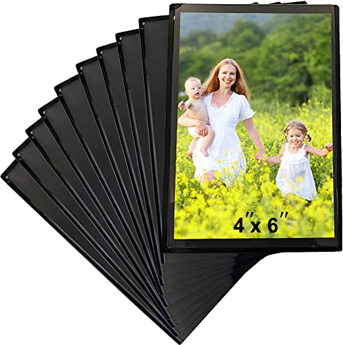 Sooyee 10 Pack 4X6 Magnet Photo Frame Refrigerator, Magnetic Picture Holder, Magnetic Picture Frame Fridge(Black) #TOP28