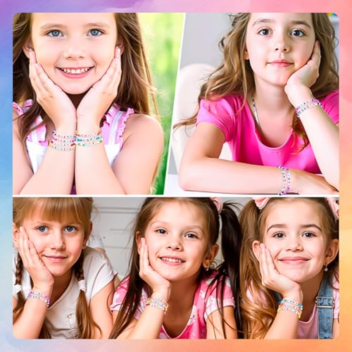 20 Pcs Friendship Bracelets for Teen Girls, Classic Style Letter Beads Bracelets Stretchy Cute Bracelet Inspirational Bracelets for Kids Women2