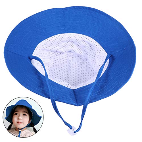 KESYOO Chapéu infantil balde chapéu de pesca de caranguejo com cordão de vento boné de sol verão res