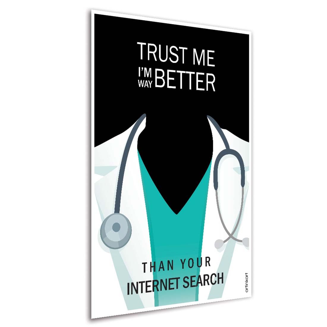 ArtinKart- Posters for Hospital OPD, Trust Me Doctor Posters for Wall Room Clinic Dentist Unframed (12x18 inches, Multicolor, Bordered)