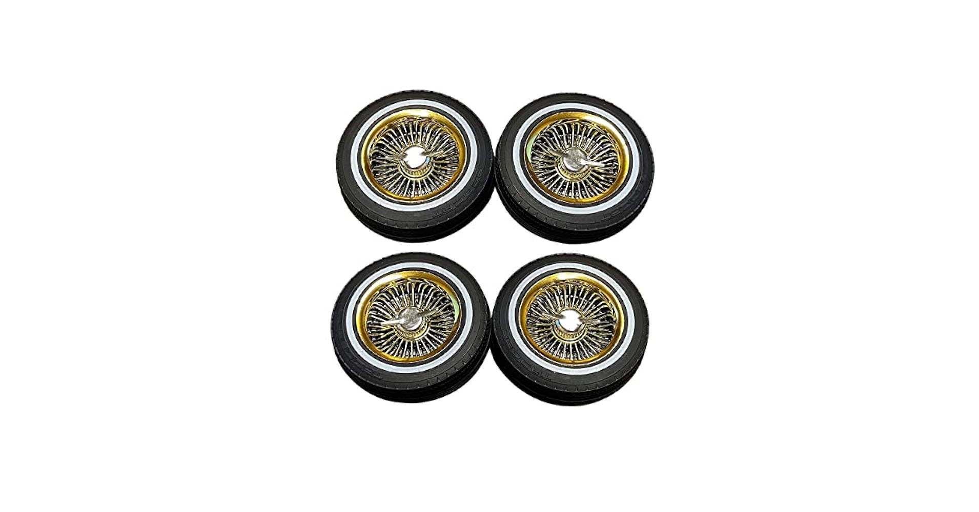 Amazon.com: Redcat Whitewall Low Profile Tires and Gold