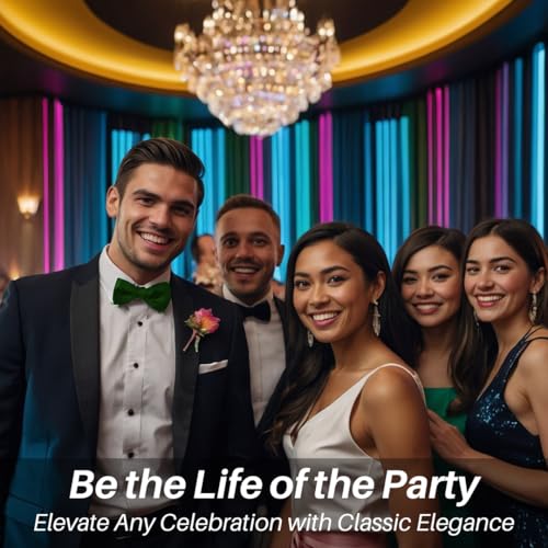 AHLPO Elegante Herren Fliege - Hochwertig, Mit Haken Verstellbar, Fliege Anzug für Hochzeit Party Feiern Büro Geschenk, Fliegen für Herren Damen Jungen