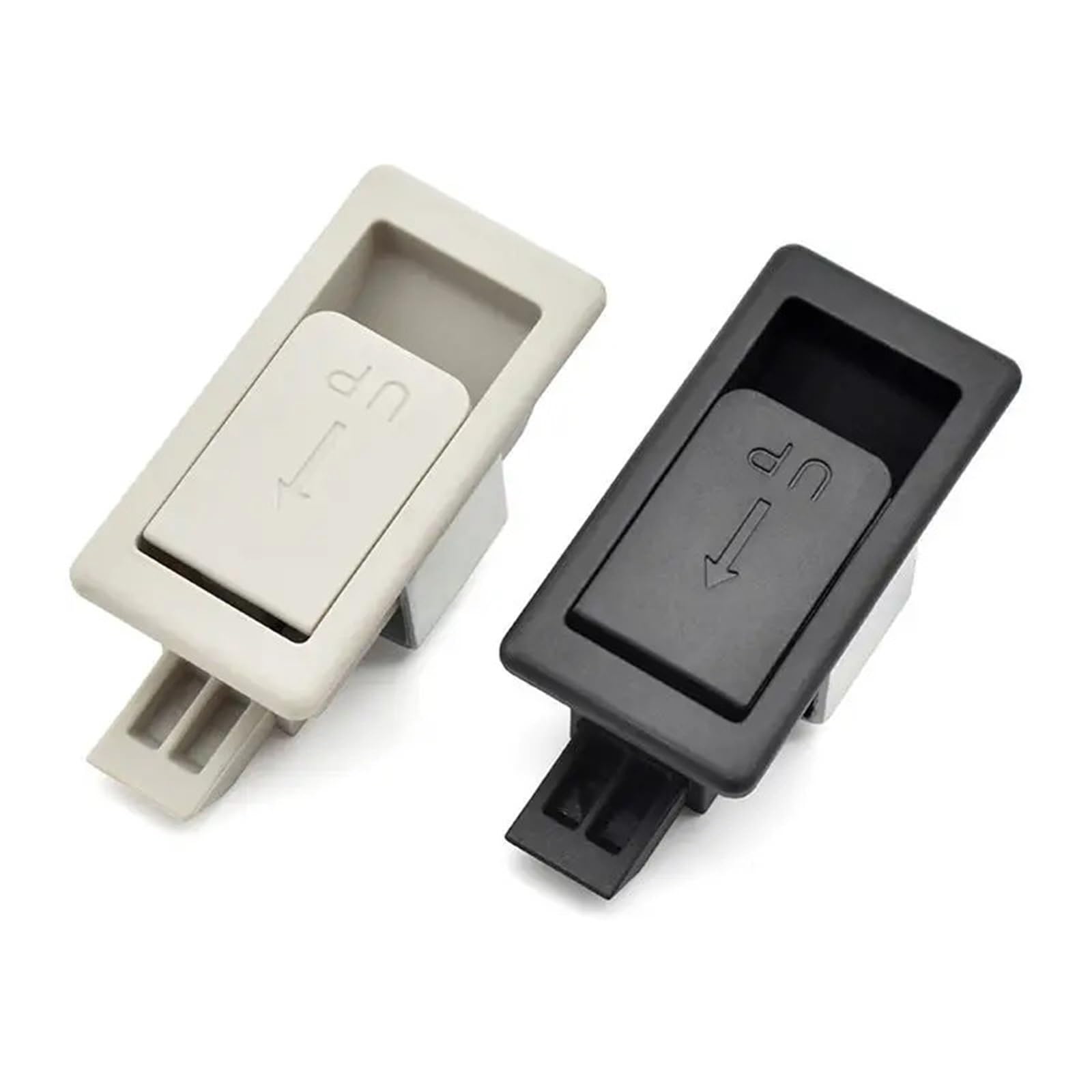 WPOIYHGBY XK111 Industrial Electric Cabinet Black Plastic Keyless Percussion Close Inline Panel Latch Lock 1Pcs