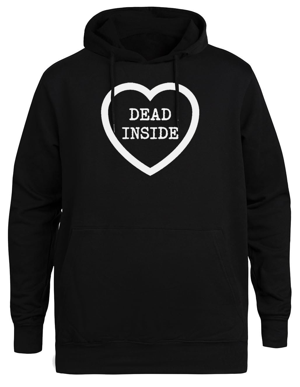 Dead Inside Felpa con Cappuccio Nera Unisex Giacca con Cappuccio Ecologica