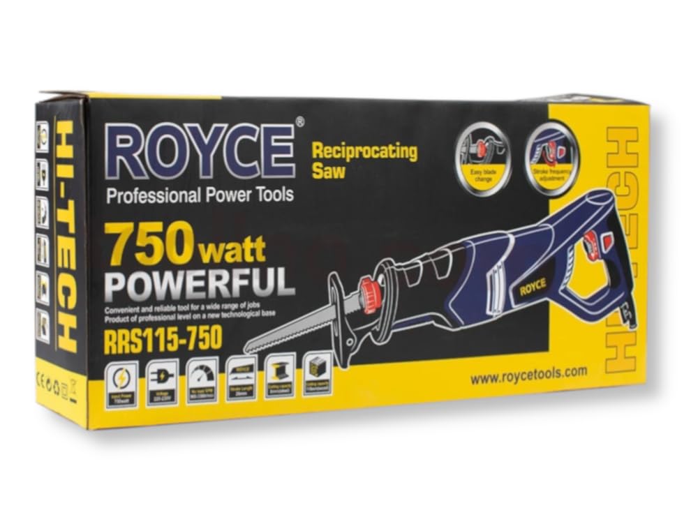 ROYCE RRS115-750 SEGHETTO ALTERNATIVO ELETTRICO A GATTUCCIO MULTIMATERIALE 710W 26MM