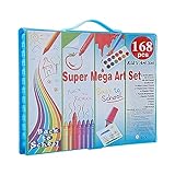 Dcaknri Kunstgeschenkbox und mit Bleistiften, Aquarellstifte, Zubehör, 168 Stück, Zeichensets,...