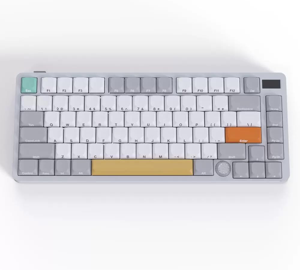 Mechanical Keyboard Keycap Set, Gray White Orange Yellow Mint