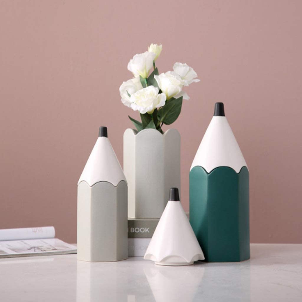 Portapenne da scrivania Portapenne Creativo in Ceramica, portapenne Durevole Multifunzione, portapennelli per Trucco di Grande capacità, cancelleria per Ornamenti da scr