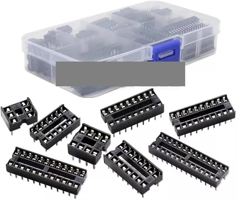66PCS/lot DIP IC Sockets Adaptor Solder Type Socket Kit 6 8 14 16 18 20 24 28 Pin DIP-6 DIP-8 DIP-14 IC Connector