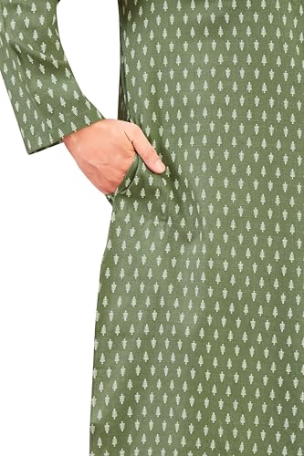 Image of Studio Shringaar Men's Cotton Relaxed Fit Straight Kurta