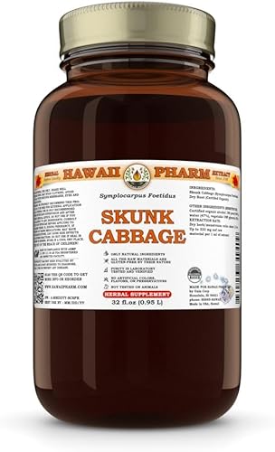 Miniatura 7 de HawaiiPharm Extracto líquido de repollo Skunk, tintura de polvo de raíz de col Skunk (Symplocarpus Foetidus), suplemento herbario, fabricado en EE.