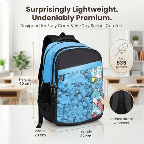 Image of VISMIINTREND School Bags for Girls & Boys 11-12, 13-14 Years, 12+ Years Old, Water Resistant, Laptop Casual Travel College School Backpack for Boys /Girls | Birthday /Rakhi Gifts