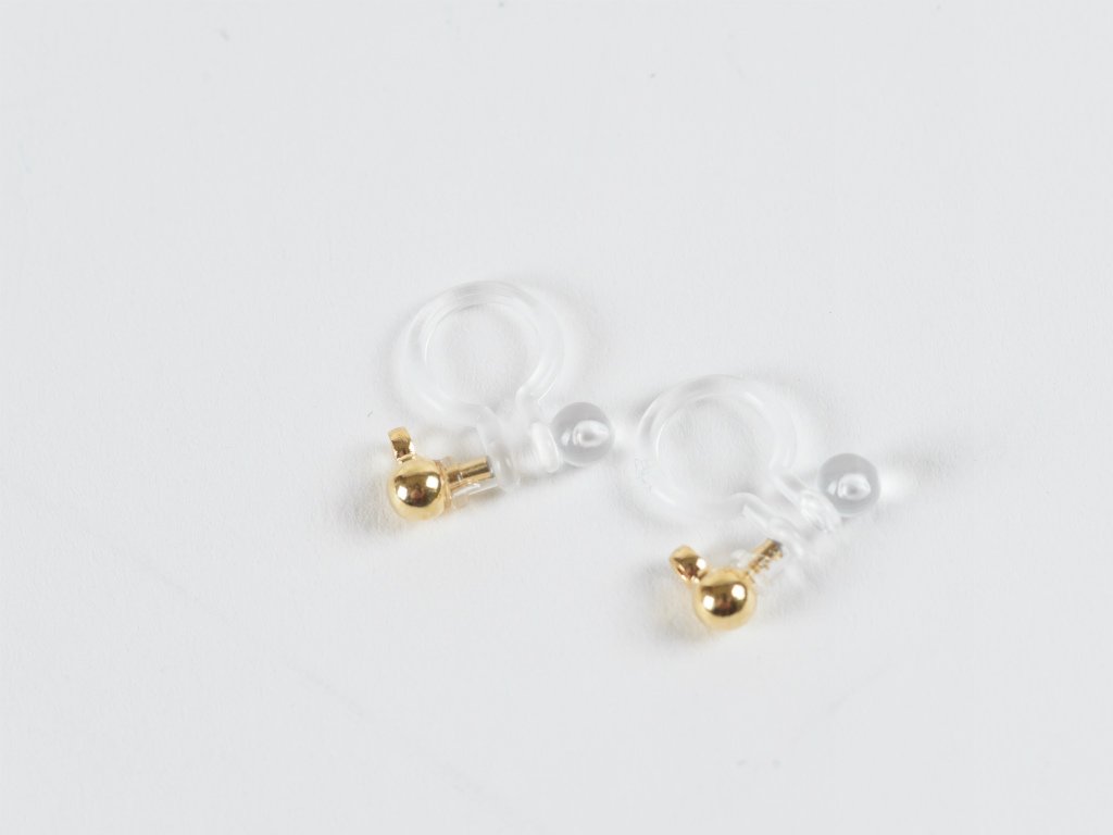 Amazon.co.jp: イヤリングパーツ【樹脂ノンホールピアス(約3mm玉)1ペア 