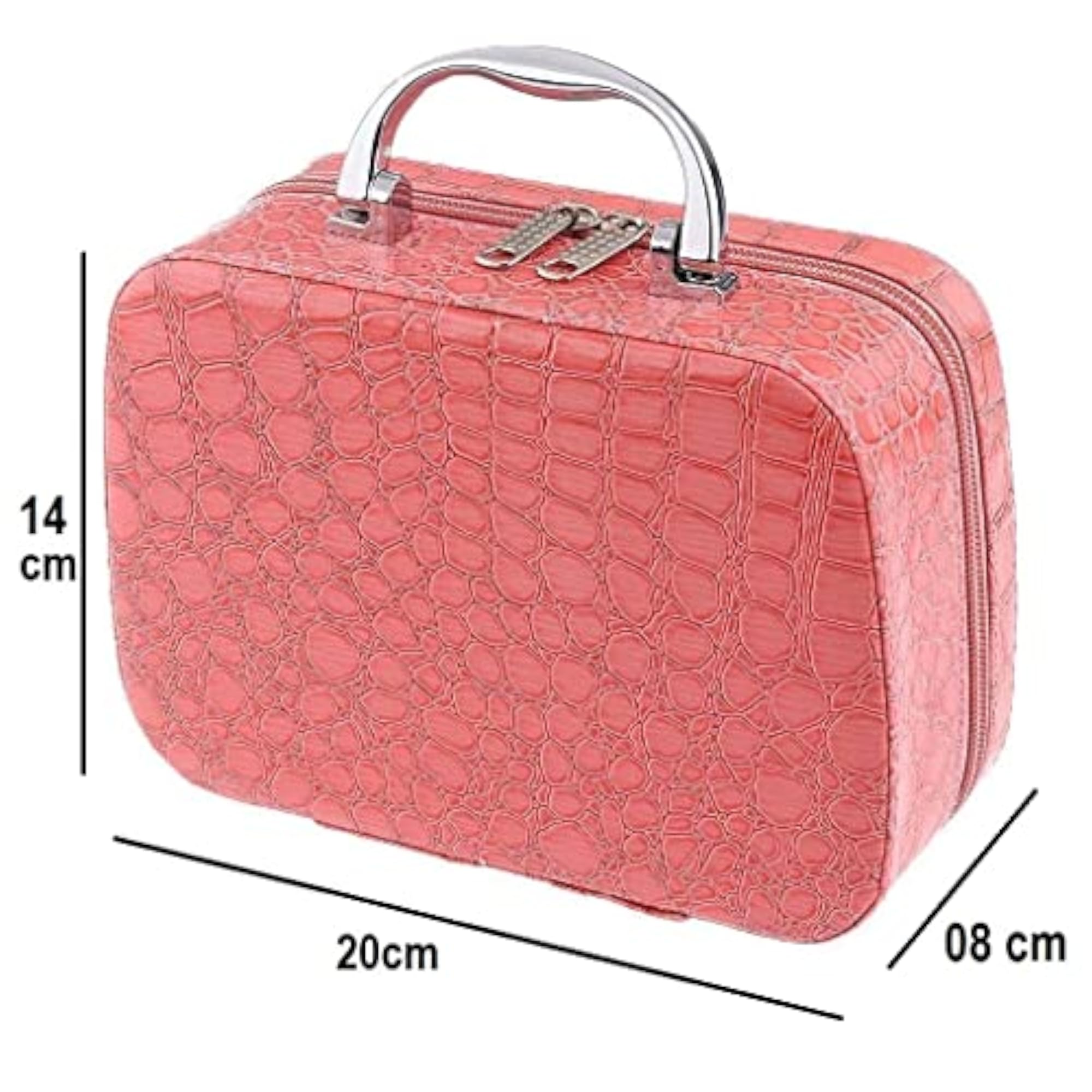 Stylish Makeup Box for Women, Cosmetic Organizer with Mirror