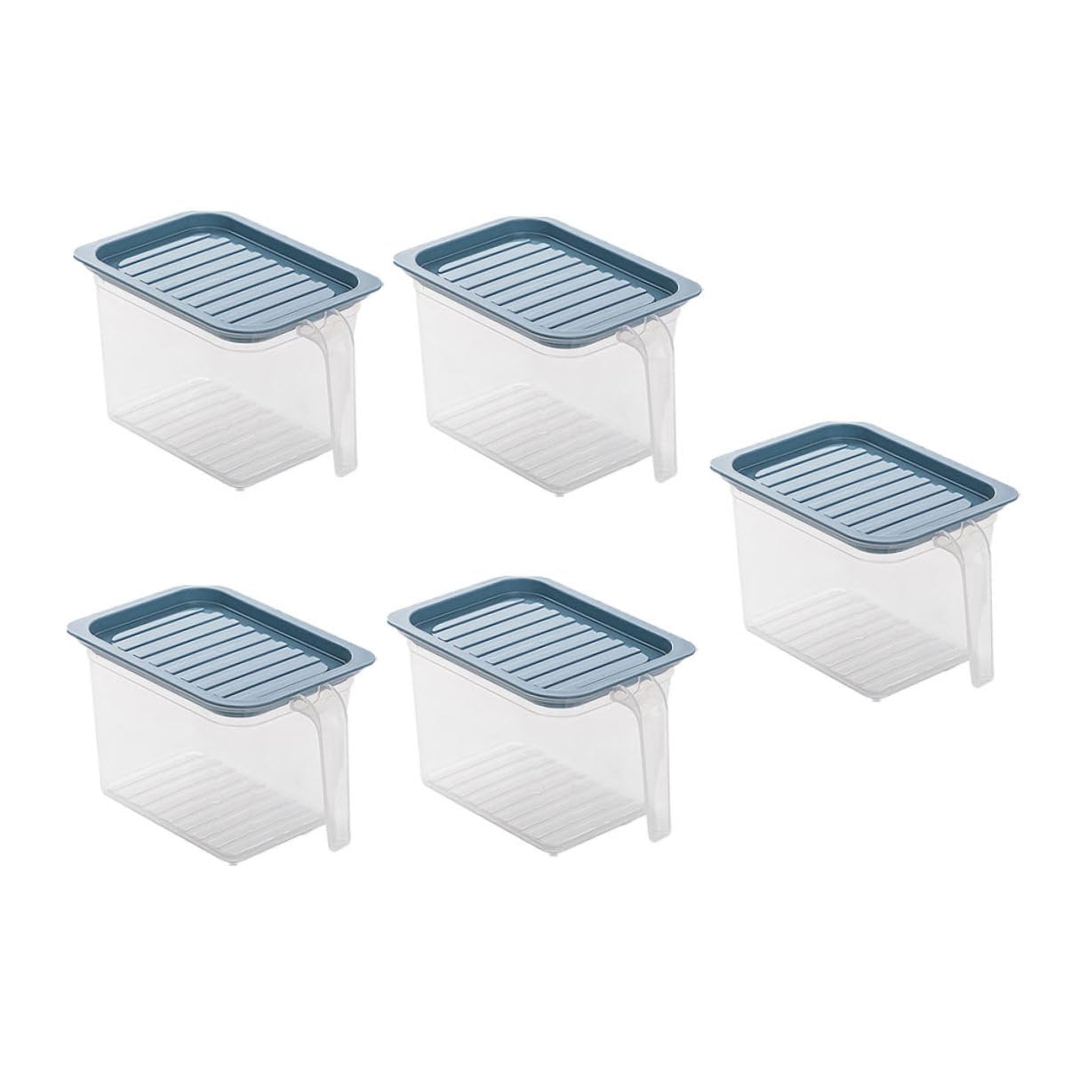 UTHCLO 5pcs Box Refrigerator Crisper Fridge Storage Containers Storage Bins with Lid Refrigerator Organizer Bins with Lid Kitchen Storage Bin Fridge Food Container Airtight Rice Plastic