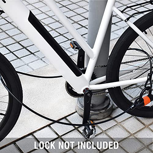 Marque Bike Security Steel Cable - 3/8 Inch (10 Mm) Thick (4', 7',15' Or 30') Vinyl Coated Braided Steel With Double Sealed Looped Ends For U-Lock, Padlock, Disc Lock (4 Ft) #TOP6